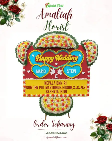 Papan Bunga Pernikahan Ayip